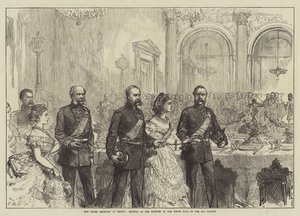 I tre imperatori a Berlino, arrivo al banchetto nella Sala Bianca del Vecchio Palazzo da Sir John Charles Robinson